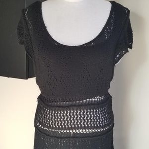 Faded Glory Originals Black Knit T-Shirt